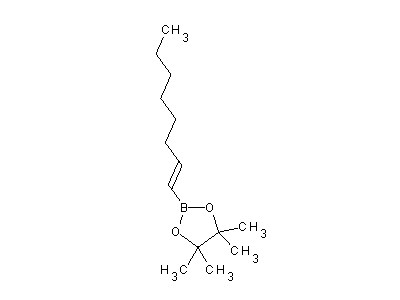 Chemical structure of pinacolato (E)-1-octenylboronate