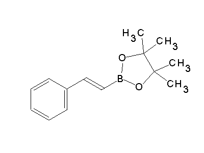 Chemical structure of cinnamyl boronic acid pinacol ester
