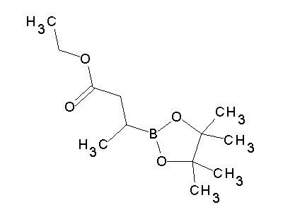 Chemical structure of ethyl 3-(4,4,5,5-tetramethyl-1,3,2-dioxaborolan-2-yl)butyrate