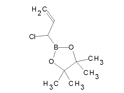 Chemical structure of 2-(1-Chloroprop-2-enyl)-4,4,5,5-tetramethyl-1,3,2-dioxaborolane