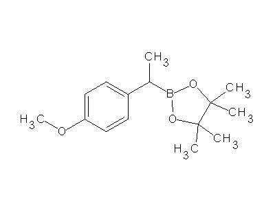 Chemical structure of pinacol[1-(p-methoxyphenyl)ethyl]boronate