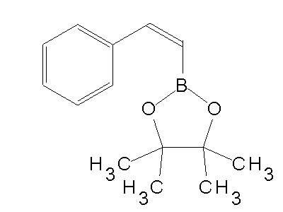 Chemical structure of pinacol (Z)-2-phenylethenylboronate