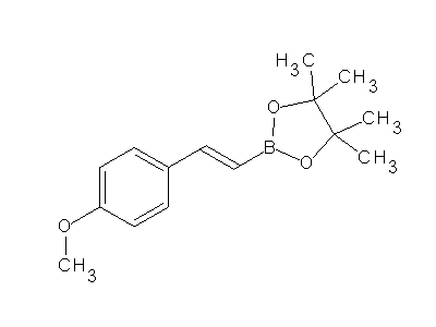 Chemical structure of para-methoxyphenylethenylboronic acid pinacol ester