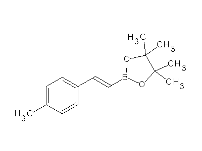 Chemical structure of trans-2-(p-tolyl)vinyl(pinacol)boronate