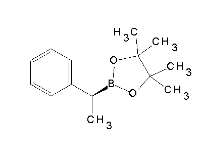 Chemical structure of (S)-pinacol(1-phenylethyl)boronate