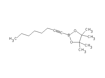 Chemical structure of 4,4,5,5-tetramethyl-2-oct-1-ynyl-1,3,2-dioxaborolane