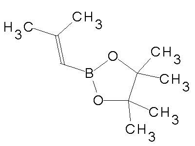 Chemical structure of 2-methyl-1-propenylboronic acid pinacol ester