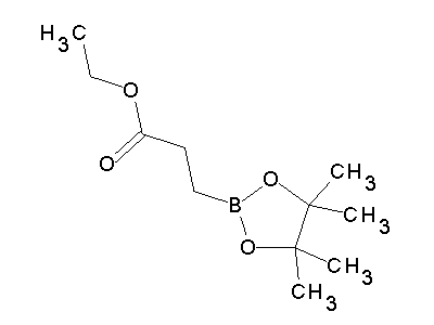 Chemical structure of ethyl 3-(4,4,5,5-tetramethyl-1,3,2-dioxaborolan-2-yl)propanoate