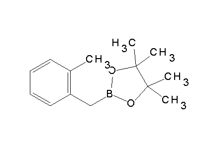 Chemical structure of 4,4,5,5-tetramethyl-2-(o-tolylmethyl)-1,3,2-dioxaborolane