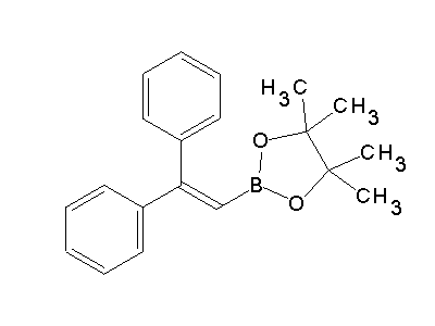 Chemical structure of 2-(2,2-diphenylvinyl)-4,4,5,5-tetramethyl-1,3,2-dioxaborolane