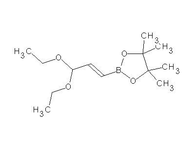 Chemical structure of 2-(3,3,diethoxyprop-1-enyl)-4,4,5,5-tetramethyl-1,3,2-dioxaborolane
