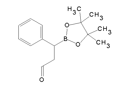 Chemical structure of 3-Phenyl-3-(4,4,5,5-tetramethyl-1,3,2-dioxaborolan-2-yl)propanal