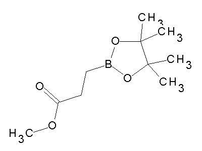 Chemical structure of methyl 3-(4,4,5,5-tetramethyl-1,3,2-dioxaborolan-2-yl)propanoate