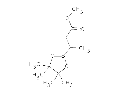 Chemical structure of methyl 3-(4,4,5,5-tetramethyl-1,3,2-borolan-2-yl)butanoate
