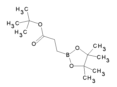 Chemical structure of tert-butyl 3-(4,4,5,5-tetramethyl-1,3,2-dioxaborolan-2-yl)propanoate