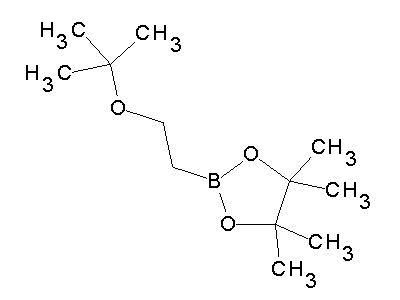 Chemical structure of 2-(2-tert-butoxyethyl)-4,4,5,5-tetramethyl-1,3,2-dioxaborolane