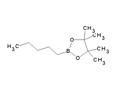 Chemical structure of 4,4,5,5-tetramethyl-2-pentyl-1,3,2-dioxaborolane