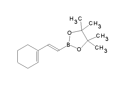 Chemical structure of 2-(1-Cyclohexenyl)vinylboronic acid pinacol ester