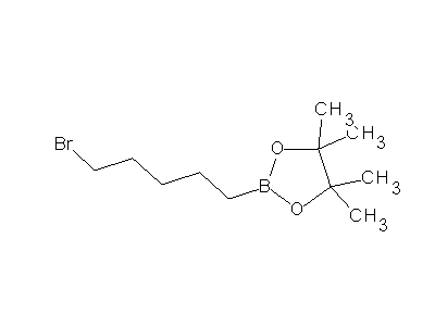 Chemical structure of 2-(5-bromopentyl)-4,4,5,5-tetramethyl-1,3,2-dioxaborolane