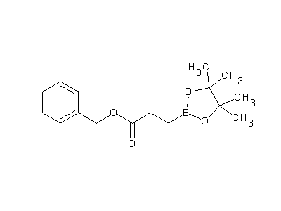 Chemical structure of benzyl 3-(4,4,5,5-tetramethyl-1,3,2-dioxaborolan-2-yl)propanoate