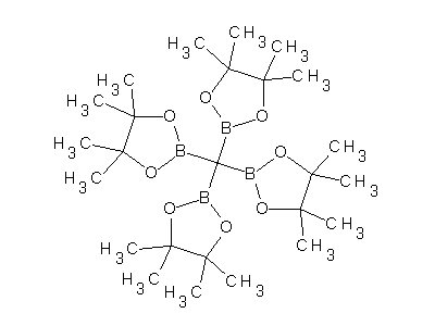 Chemical structure of tetrakis-(4,4,5,5-tetramethyl-[1,3,2]dioxaborolan-2-yl)-methane