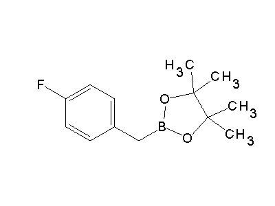 Chemical structure of 2-(4-fluorobenzyl)-4,4,5,5-tetramethyl-1,3,2-dioxaborolane