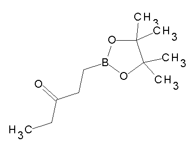 Chemical structure of 1-(4,4,5,5-Tetramethyl-1,3,2-dioxaborolan-2-yl)pentan-3-one