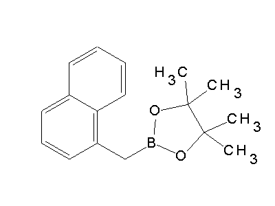 Chemical structure of 4,4,5,5-tetramethyl-2-(naphthalen-1-ylmethyl)-1,3,2-dioxaborolane