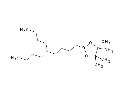 Chemical structure of N-[4-(4,4,5,5-tetramethyl-1,3,2-dioxaborolan-2-yl)butyl]dibutylamine