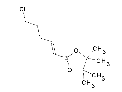 Chemical structure of 5-chloro-1-pentenylpinacolborane