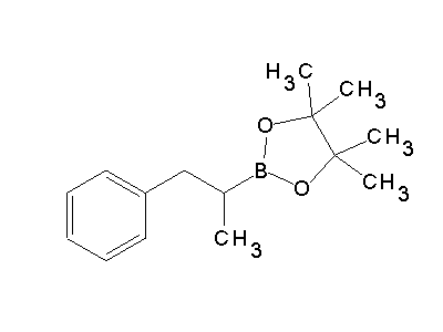 Chemical structure of 4,4,5,5-tetramethyl-2-(1-phenylpropan-2-yl)-1,3,2-dioxaborolane