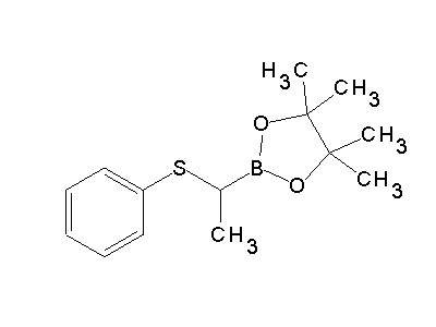 Chemical structure of pinacol 1-(phenylthio)ethane-1-boronate