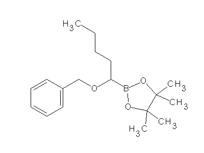 Chemical structure of pinacol 1-(benzyloxy)pentane-1-boronate