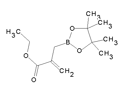 Chemical structure of ethyl 2-[(4,4,5,5-tetramethyl-1,3,2-dioxaborolan-2-yl)methyl]acrylate