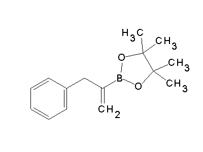 Chemical structure of 2-(1-benzyl-vinyl)-4,4,5,5-tetramethyl-[1,3,2]dioxaborolane