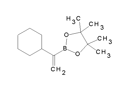 Chemical structure of 2-(1-cyclohexyl-vinyl)-4,4,5,5-tetramethyl-[1,3,2]dioxaborolane