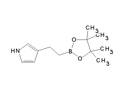 Chemical structure of 3-(2-(4,4,5,5-tetramethyl-1,3,2-dioxaborolan-2-yl)ethyl)-1H-pyrrole