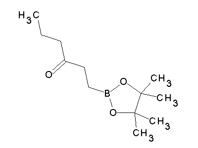 Chemical structure of 1-(4,4,5,5-Tetramethyl-1,3,2-dioxaborolan-2-yl)hexan-3-one
