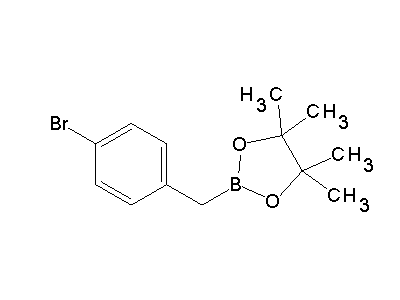 Chemical structure of 2-(4-bromobenzyl)-4,4,5,5-tetramethyl-1,3,2-dioxaborolane