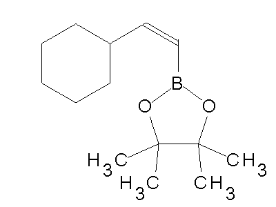 Chemical structure of pinacol (Z)-2-cyclohexylethenylboronate