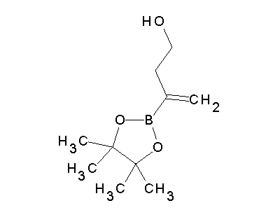 Chemical structure of 3-(4,4,5,5-tetramethyl-1,3,2-dioxaborolan-2-yl)but-3-en-1-ol
