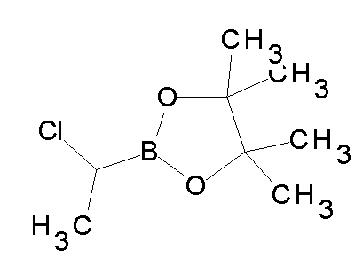 Chemical structure of pinacol (1-chloroethyl)boronate