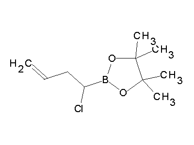 Chemical structure of 2-(1-chlorobut-3-enyl)-4,4,5,5-tetramethyl-1,3,2-dioxaborolane
