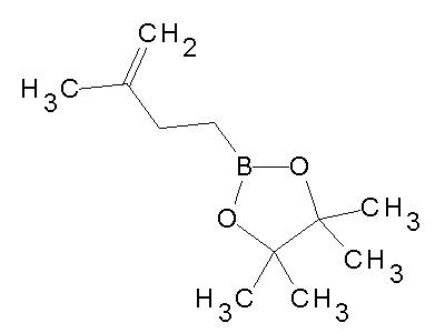 Chemical structure of 4,4,5,5-tetramethyl-2-(3-methylbut-3-enyl)-1,3,2-dioxaborolane