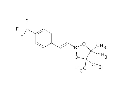 Chemical structure of (E)-4,4,5,5-tetramethyl-2-(4-(trifluoromethyl)styryl)-1,3,2-dioxaborolane