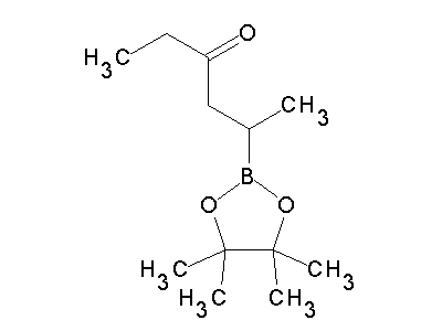 Chemical structure of 5-(4,4,5,5-tetramethyl-1,3,2-dioxaborolan-2-yl)hexan-3-one