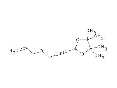 Chemical structure of 4,4,5,5-tetramethyl-2-(3-prop-2-enoxyprop-1-ynyl)-1,3,2-dioxaborolane