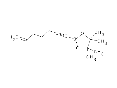 Chemical structure of 2-hept-6-en-1-ynyl-4,4,5,5-tetramethyl-1,3,2-dioxaborolane
