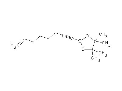 Chemical structure of 4,4,5,5-tetramethyl-2-oct-7-en-1-ynyl-1,3,2-dioxaborolane