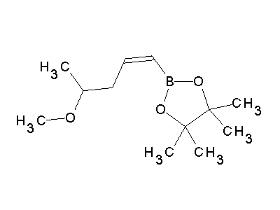 Chemical structure of 2-[(Z)-4-methoxypent-1-enyl]-4,4,5,5-tetramethyl-1,3,2-dioxaborolane